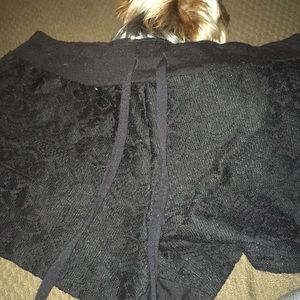 soft black shorts with design